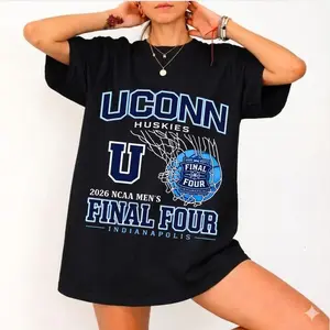 UConn Huskies Shirt Final Four 2026, College Basketball Fan Tee, Indy Tournament Shirt, Game Day Shirt, Basketball Gift