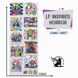 LF Inspired Horror | Premade DTF Transfer Gang Sheet For Graphic Tees