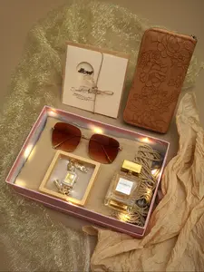 Elegant Women's Quartz Watch Set with Sunglasses, Scarf, Perfume, Card, Perfect Gift for Birthday, Christmas, Holiday