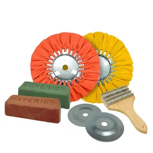 Maverick Abrasives Metal Polishing Kits For Aluminum, Steel, Stainless Steel, Copper & Brass | Easy Metal Buffing & Polishing Kit for Shine, Restoration & DIY Finishing
