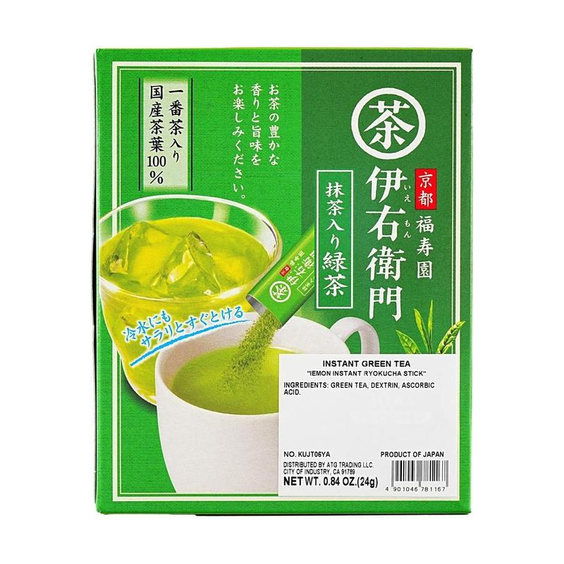 Ujinotsuyu Japanese Matcha Green Tea Powder Instant Sticks - 30 Packets (24g) - Authentic Uji Matcha Blend - Hot & Cold Brewable - Easy Dissolve