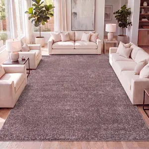 JONATHAN Y Haze Solid Low-Pile Indoor Light Purple Area Rug; for Living Room, Kitchen, Bedroom, Dining Room, Office