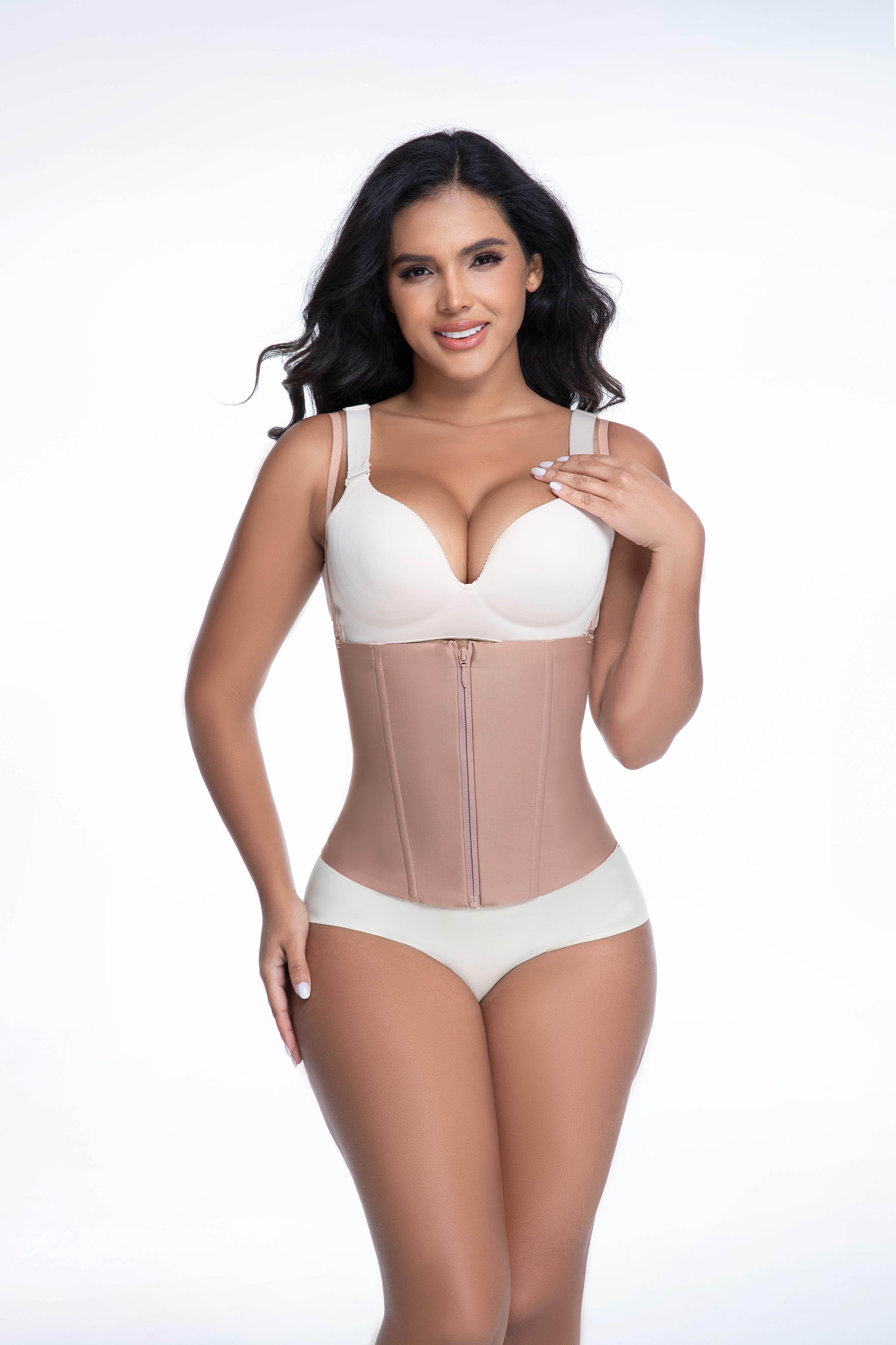 Waist Cincher Slimming Waist Corset Top 4 Steel Boned | Adjustable Strap Waist Shapewear faja trainer full body summer outfits