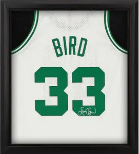 Larry Bird Boston Celtics Framed Autographed Mitchell & Ness White 1985-1986 Swingman Jersey Shadowbox - Fanatics Authentic Certified