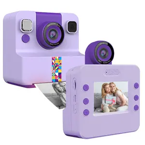 Instant printing with children's cameras. Perfect for Christmas, New Year and birthday gifts for boys and girls aged 3 to 12. This children's digital camera can print black-and-white photos and comes with a 32GB SD card, suitable for children.