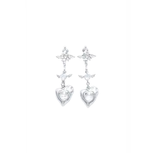 WING HEART DROP EARRINGS