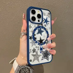 Premium Case for iPhone17/11/12/13/14/15/16/promax Black five-pointed star collage y2k cased Ready, Anti-Fall, Springtok and Ultra-Thin Design |       Perfect for Everyday Use Protector Screen Protector Aesthetic Resistance