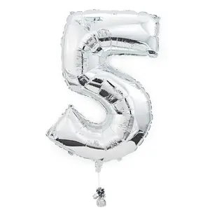 5-Shaped 34" Mylar Number Balloon