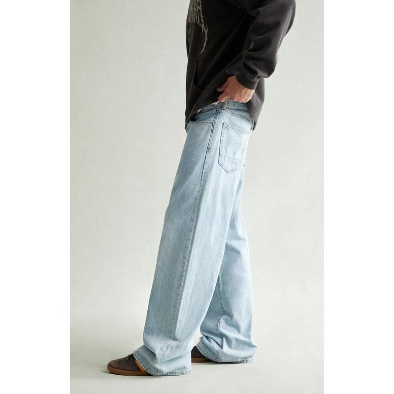 Pacsun Men's Blake Extreme Baggy Jeans Drawstring Light Indigo