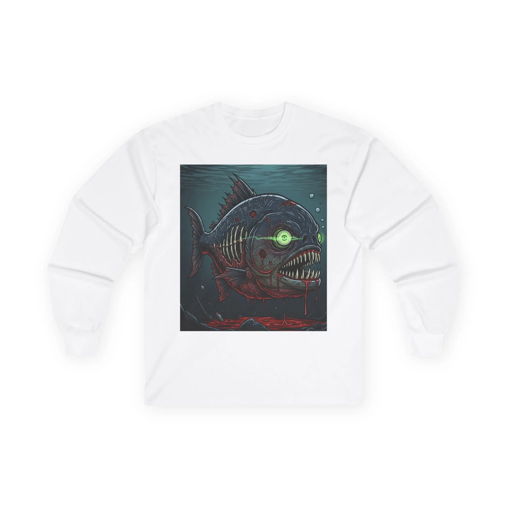 Fish Long Sleeve for Nerdy Fun, Geeky Apparel, Unique Gift for Fishkeepers, Casual Style, Fun Graphic Hoodie