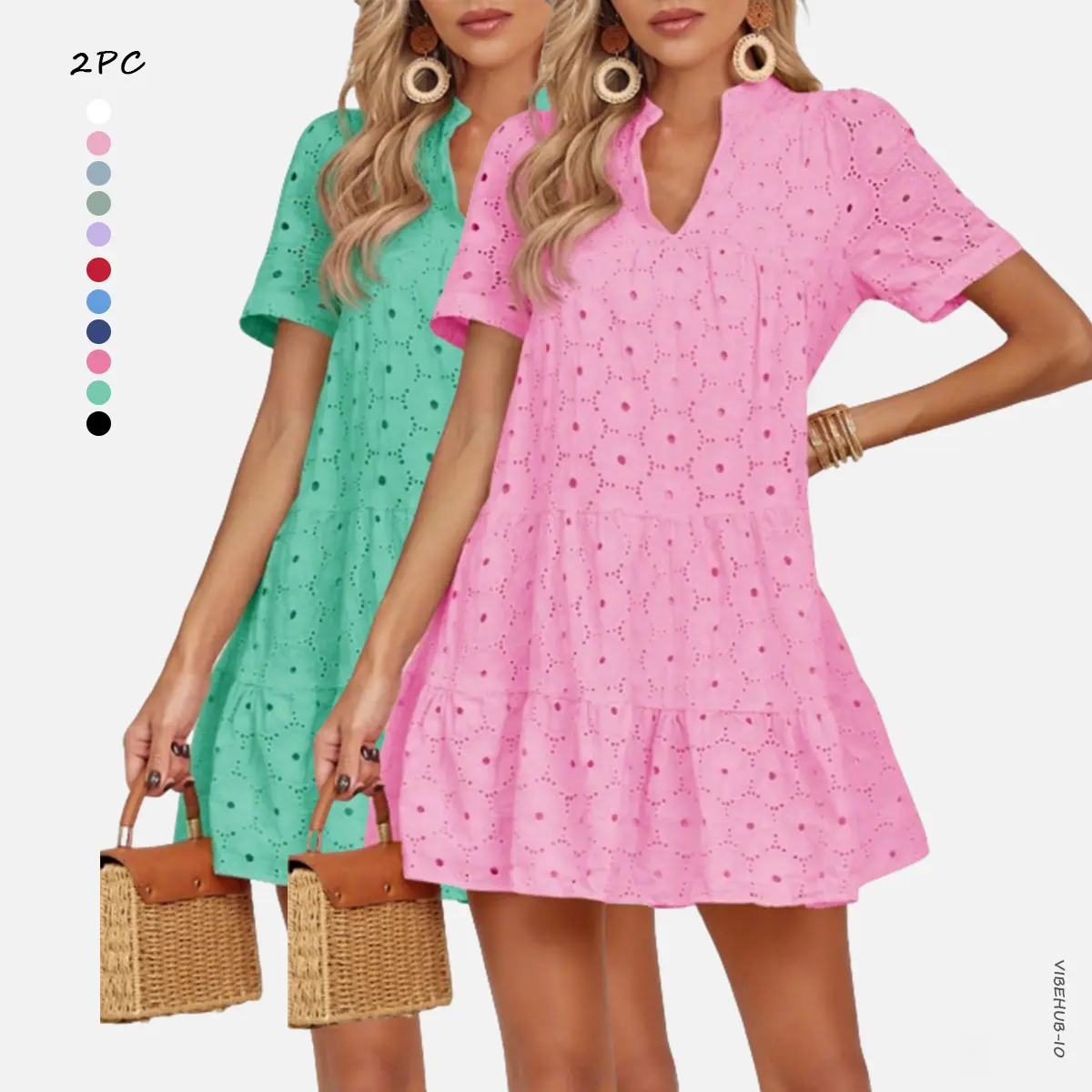 Bright Pink+Light Green