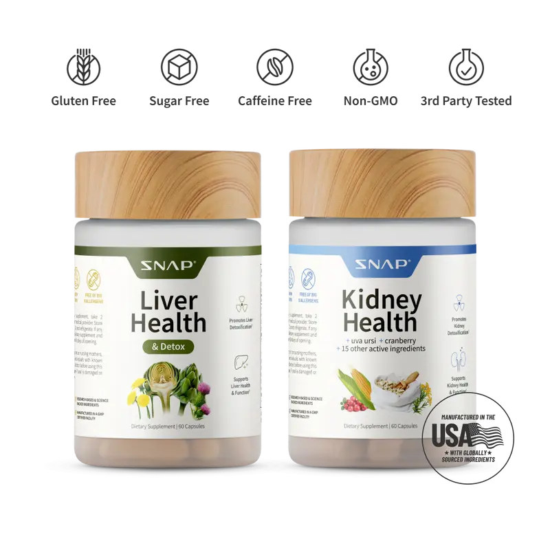 Snap Supplements Liver Health + Kidney Health Bundle