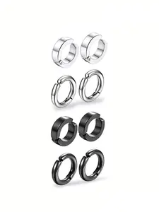 Stainless Steel Ear Cuff, Non Piercing Jewelry, Fashionable Earrings for Women & Men, Casual Jewelry for Party, Daily Clothing Decor, Trendy All-match & Exquisite Jewelry for Birthday Gift