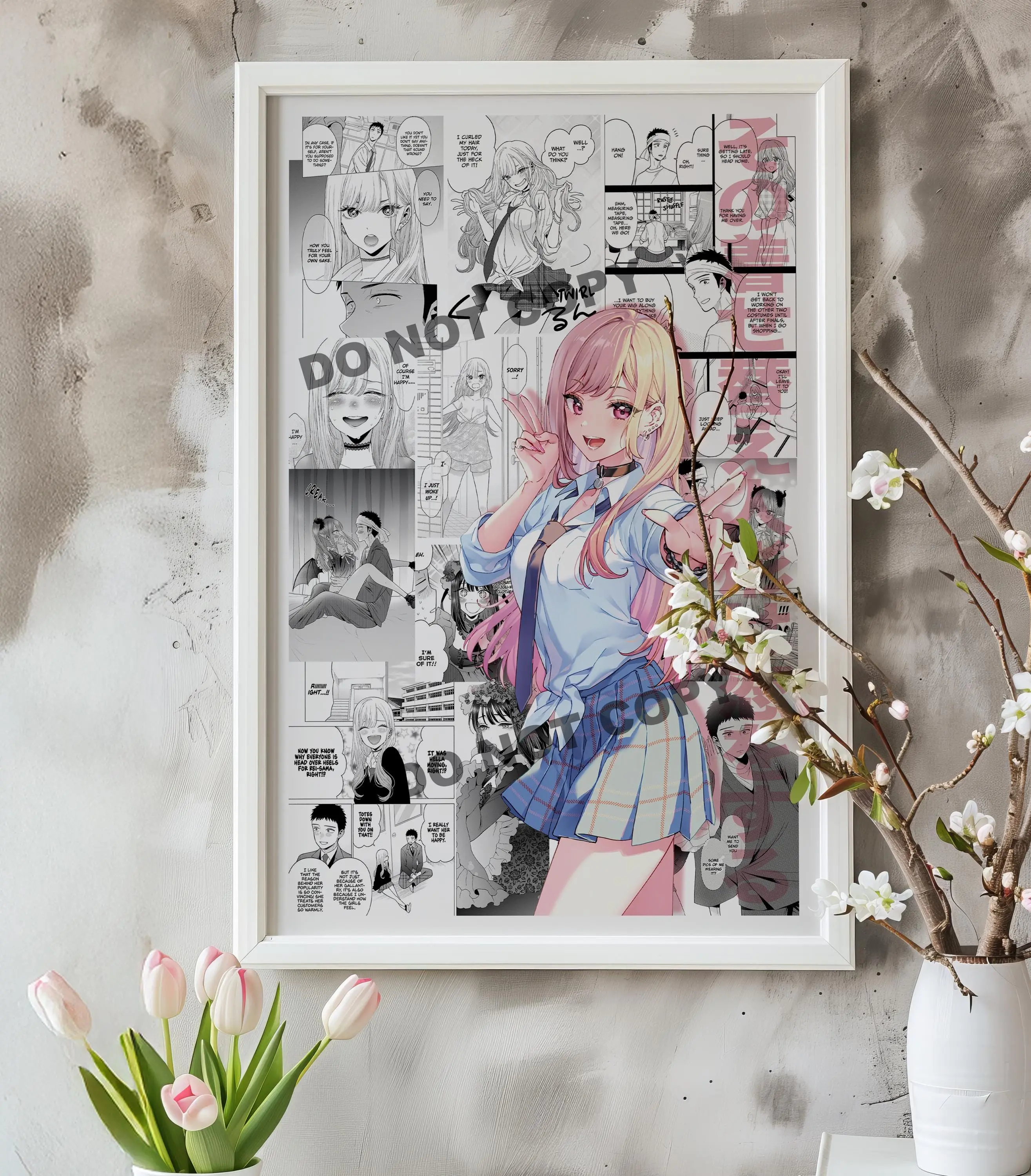 Anime Manga POSTER UNFRAMED - My Dress-Up Darling - . - Curated Manga Panels - Marin Kitagawa - Wall Art - Anime Gift