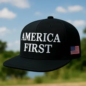 America First Embroidered Snapback Hat – Patriotic USA Cap, Trendy Looks, Stay Ahead of the Curve, Laid-Back Vibe, Always in