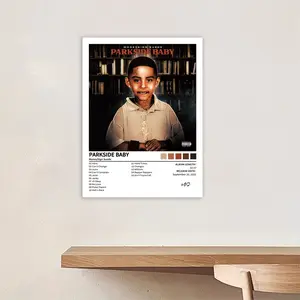 Moneysign Suede-Parkside Baby - Music Album Cover Canvas Poster, Album Music Art Poster, Rap-Hip Hop-R&B Album Wall Decor, Iconic Rap Album Aesthetic Decoration, Modern Music Artwork, Gift for Rap Fans, Frameless