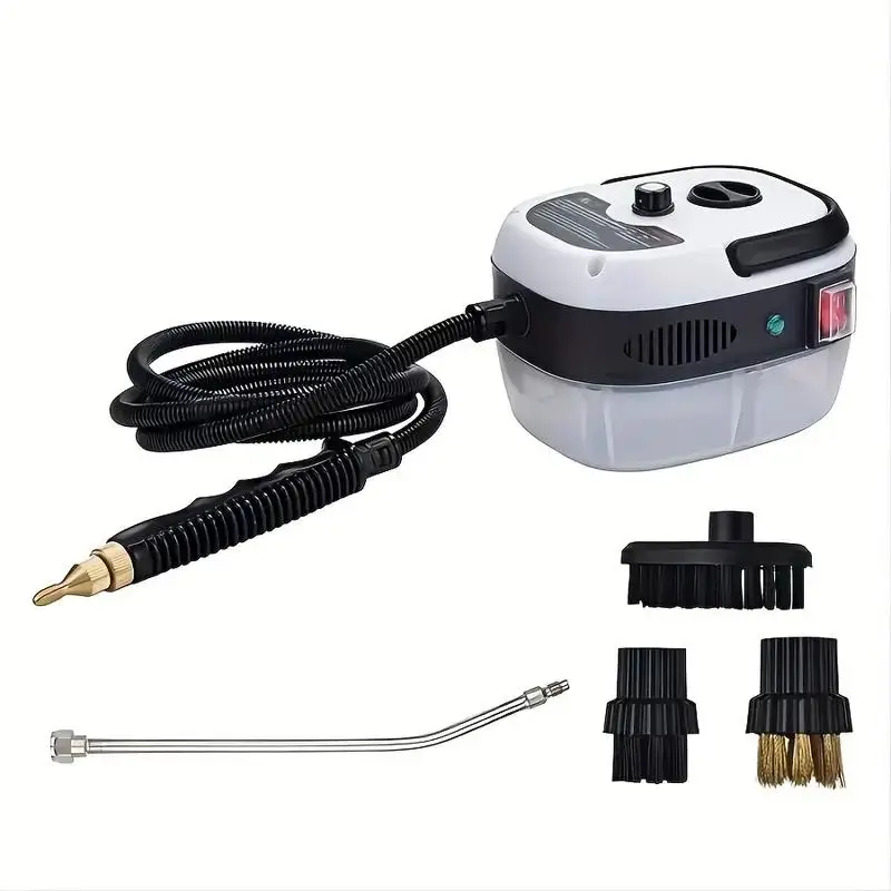 Portable Handheld Steam Cleaner, 1 Count High Temperature Pressurized Steam Cleaner with Brush Head, Kitchen Furniture Bathroom Car Cleaning Tool, Hou