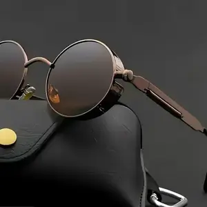 Round Metal Frame Glasses with Spring Hinges - Stylish and Durable Eyewear for Everyday Use