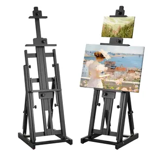 VEVOR Studio H-Frame Easel Holds Canvas Art up to 77" Beechwood Artists Easel