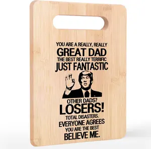Gift for Dad from Daughter Son Decor Wooden Cheese Charcuterie Boards Unique Christmas Mother's Day Birthday Presents Mum Print Acacia Wood Cutting Board Funny Thanksgiving Xmas Gifts for Mummy