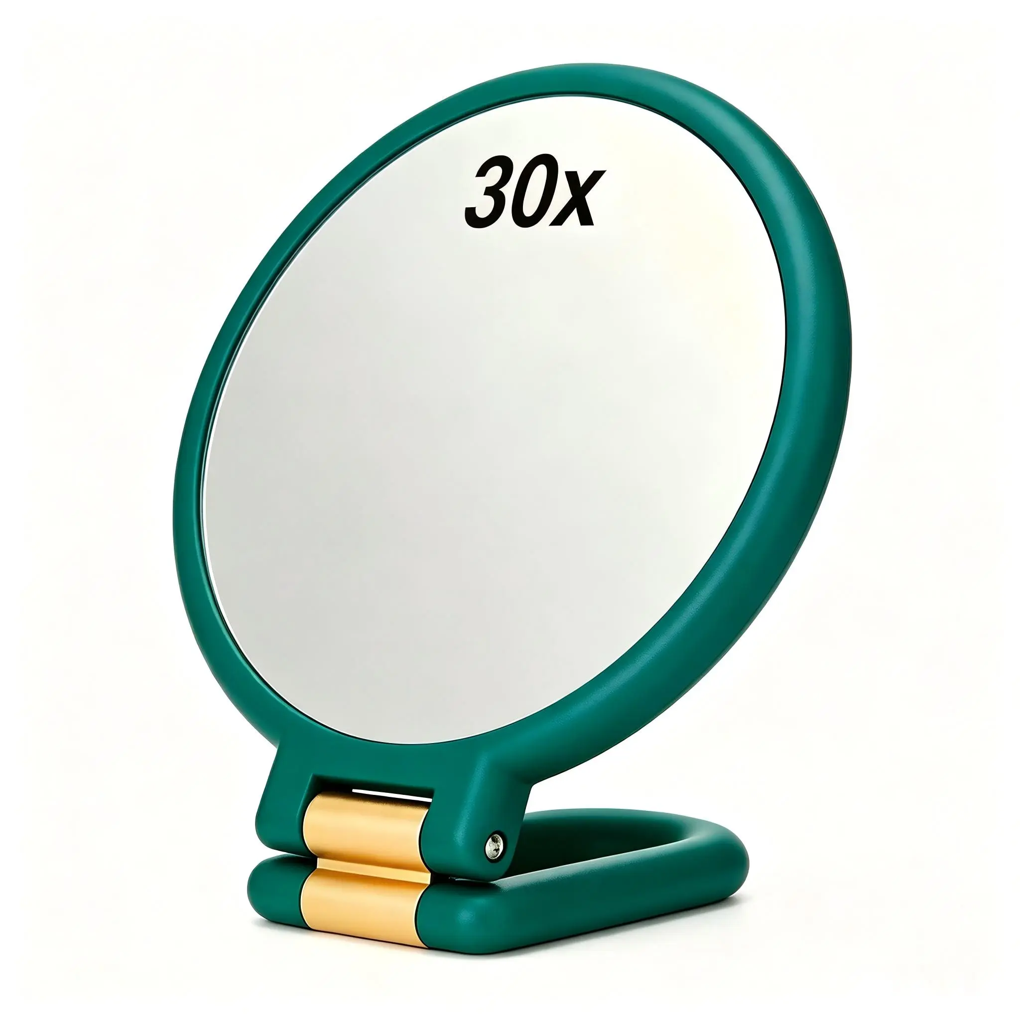 30x Magnifying Dual-Sided Handheld Makeup Mirror, 360° Adjustable Handle for Travel, portable vanity mirror, Cosmetic Mirror, Ideal for Makeup and Skincare, No Batteries Needed, Travel Hand Mirrors, Hand Held Mirrors with Handle