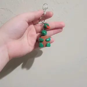 Mini Mates, Turtle Keychain, Cottage Core, Strawberry, Bag Charm, Polymer Clay