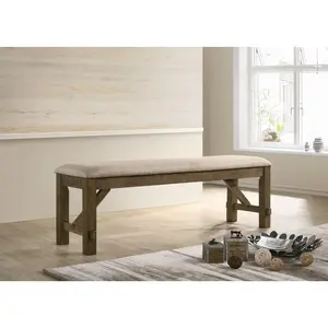 Raven Wood Fabric Upholstered Dining Bench