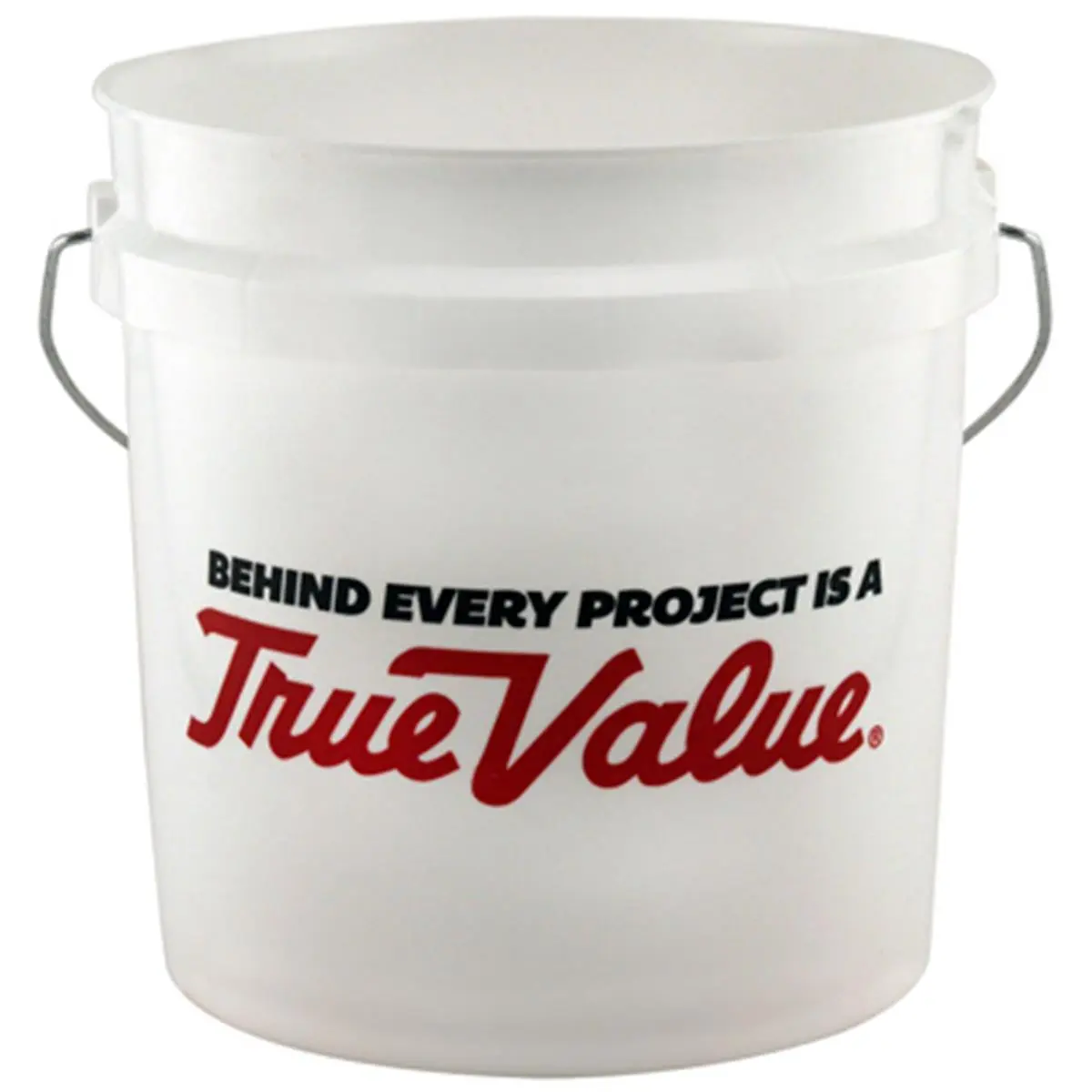 212 MAIN 2gal Heavy-Duty Industrial White Plastic Pail with Reinforced Rim, True Value Leaktite Design