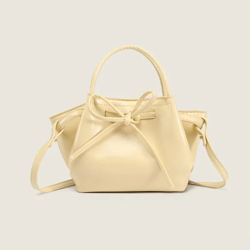 Mini Cute Bow Knot Bucket Bag for Women, Viral Top Handle Purse, Lightweight & Trendy for Daily Errands, Brunch, Date Night
