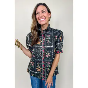 Black Floral Pretty Little Thing Top