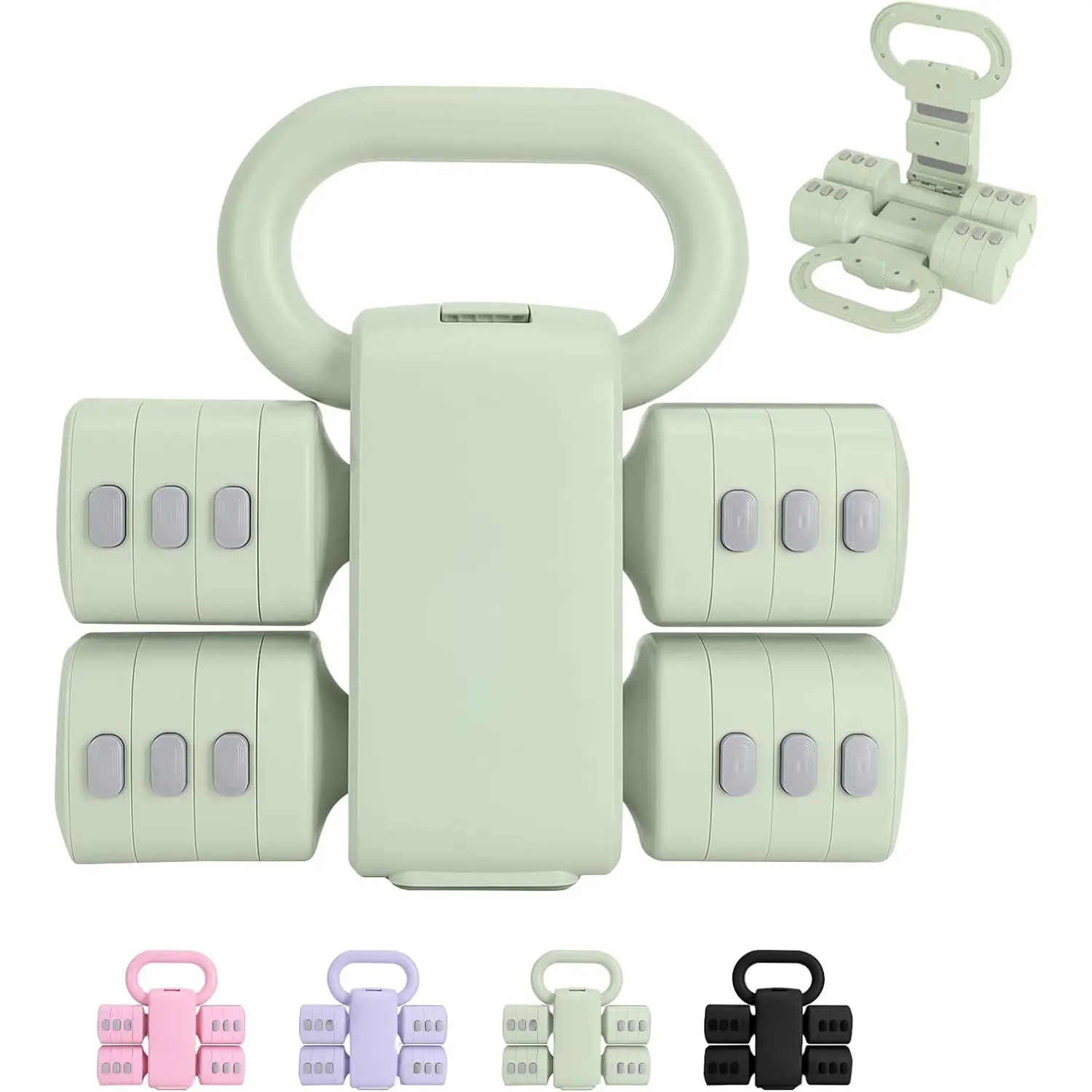 Adjustable Dumbbell Set of 2, 4 in 1 Free Weights Dumbbells Set for Women with Fast Adjustment, Each 2lb 3lb 4lb 5lb Hand Weights Set for  Gym & Outdoor Exercise
