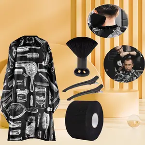 5pcs/ Set Hair Cutting Cape for Hair Stylist with Adjustable Neck Size Neck Strips Neck Duster SetBarber Neck Strips for Hair Cutting