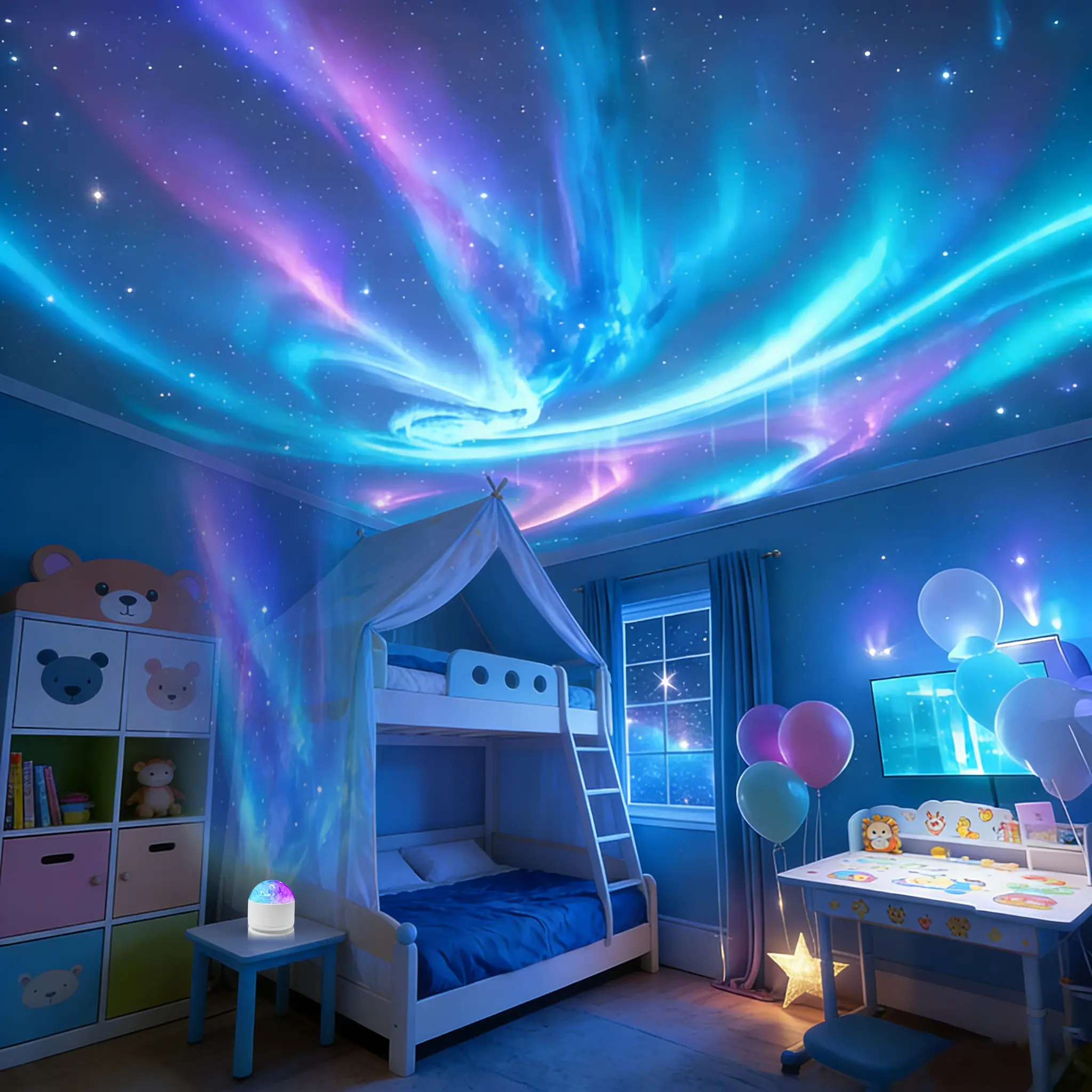 2 Scene -Ocean Wave & 3D Water RippleProjector Light-16-EasterEggLight Color Round Lamp withControl, Relaxation & Romantic Night Ambience tiktokshopsummersale room decor