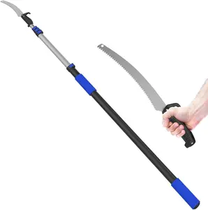 26FT Pole Saw, Telescoping Tree Trimmer with 5-20FT Extension Pole, Manual Branches Pruner for Backyard, Blue