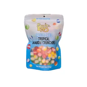 FREEZE DRIED TROPICAL RAINBOW CRUNCHERS 4OZ Candy Sweet Crunchy Candies Fruity Snack