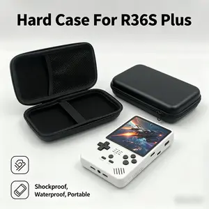 Hard Shell Eva Protection Bag for R36s Plus, Shockproof Waterproof Travel Case, Retro Game Console Protector with Mesh Pouch