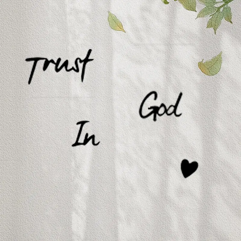 Trust In God Sign Iron Wall Hanging Decor for Home Inspirational Farmhouse Prayer Room Art Decorations for Wall Indoor Hangable, Heart Shaped Decor, Decorative Hanging Piece