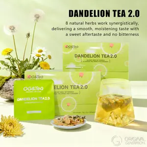 2.0 Liver Detox Tea Dandelion Tea 70g (7g×10packs)Caffeine Free With Siraitia Grosvenorii Seed Dandelion Hawthorn Fig Chrysanthemum Plum Kernels Chiciry Mint