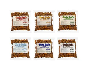 Deep Fried Peanuts -  Uncle Bud's Deep Fried Peanuts - Six Pack Assortment - Eat Em Shell & All! - 7 Ounce Protein Taffy