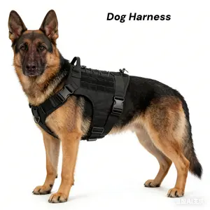 Tactical Dog Harness for Medium & Large Dogs Outdoor Training Walking Heavy Duty No Pull Pet Vest Durable Reflective Harness