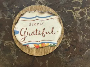“Simply Grateful” Inspirational Magnet — Handmade & One‑of‑a‑Kind