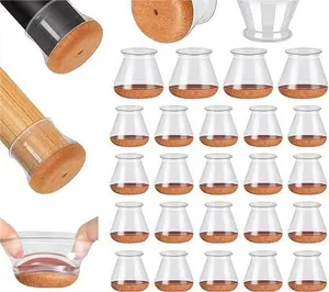 24 Pcs Chair Leg Floor Protectors,Silicone Chair Leg Protectors Caps Covers for Hardwood Floors,Furniture Pads Sliders  Bottom Medium (Fit:0.76"-1.18)
