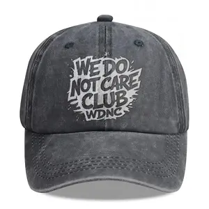 One area - Embroidered WDNC We Do Not Care Club Cap, WDNC Washed Baseball Cap, Menopause Perimenopause Women Hat, Perfect For Gifts, Daily Wear