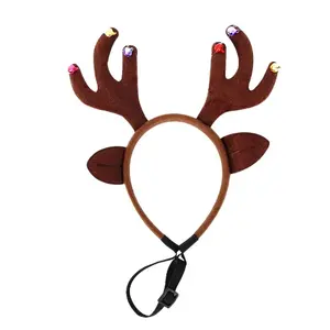 1PC Christmas Headbands Xmas Santa Elk Antlers Headband Hair Hoop Pets Dogs Diadem Elf Ears Horns Noel Navidad Hair Accessory Does not apply