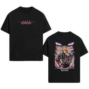 [EOVCAU]Men's Summer Short-Sleeve Round-Neck Cotton T-Shirt，P.A.I.N Nagato Orange Hair Rinne Eye God Ninja Six Paths Leader Anime Graphic Tee，Akatsuki Rinnegan God Power Shinobi Streetwear Tshirt,Perfect For Anime Fans Daily Casual Party Festival