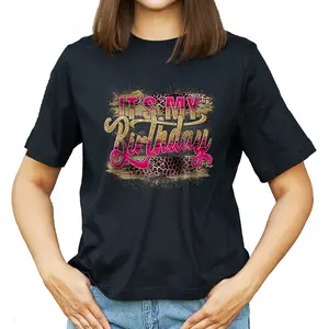 It’s My Birthday Happy Birthday Growth Journey Golden Pink T-shirt