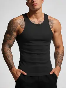Men's Compression Support Sports Fitness Vest, Slim Fit Muscle Matching Gym Casual Solid Color Sleeveless Design Tank Top, Daily Wear Workout Shirt, Sports Vests, Gym Workout Clothes, Gym Outfits, Tight Sports Vest
