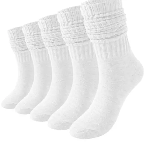 5 pairs of hot selling bubble socks for men and women in autumn and winter, stacked socks for warmth, trendy European and American long stockings Casual Stylish Socks