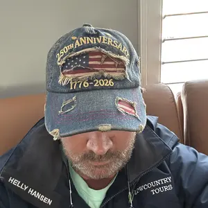 250th Anniversary 1776-2026 Distressed Denim Baseball Cap fo