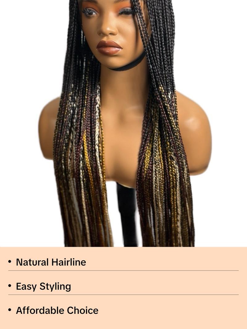 Jessbeline Braided Wig full lace  for Women multicolor